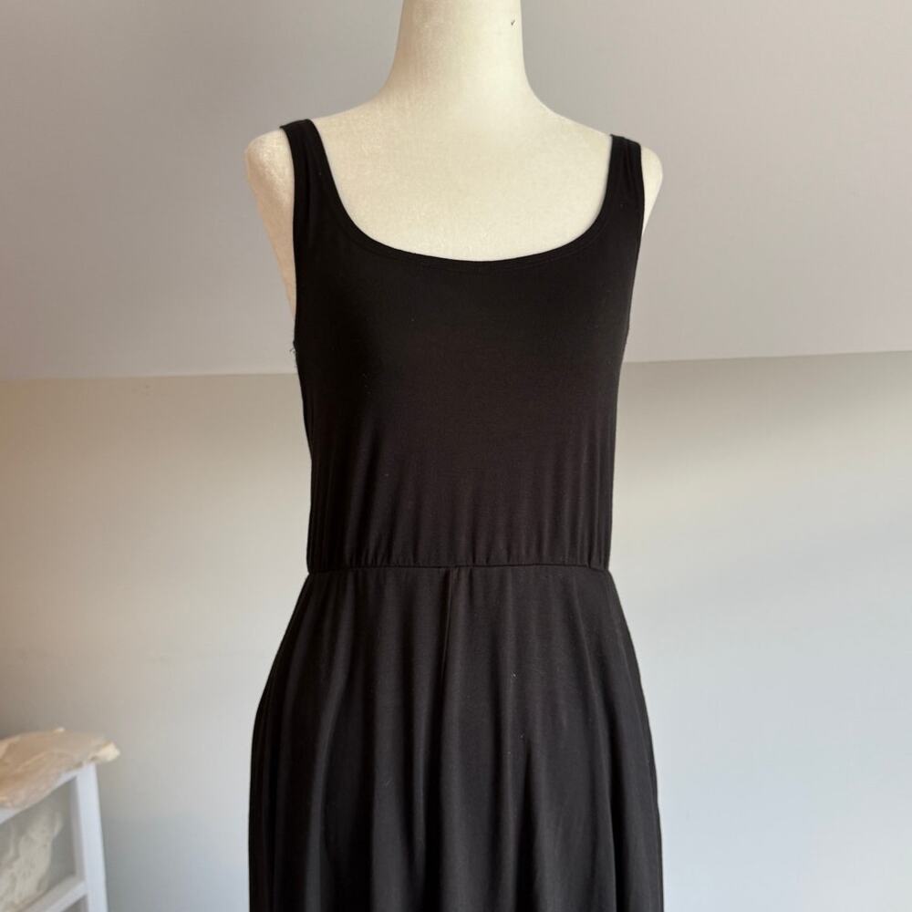 Quince Midi Tank Dress Black Tencel blend black women's M - Picture 3 of 9